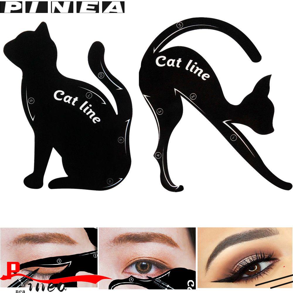 Nanas 1pasang Eyeliner Card Model Kecantikan Cat Eyeliner Stensil