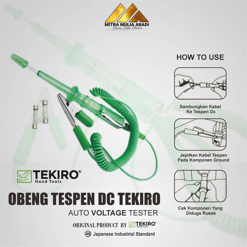 Obeng Tespen DC TEKIRO l AUTO VOLTAGE TESTER TEKIRO l obeng Tespen Tekiro