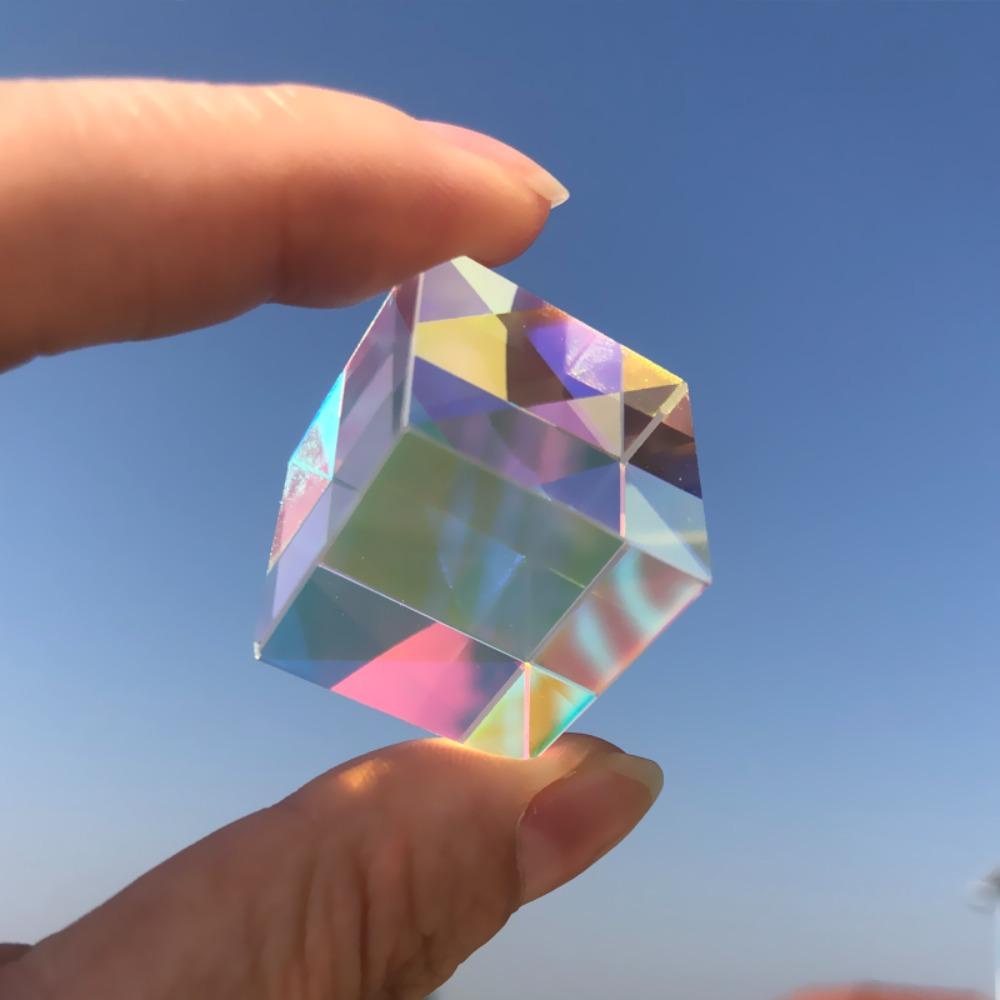 Populer Magic Prism Cube Mainan RGB Combiner Splitter Sun Catcher X-Cube Dichroic Cube