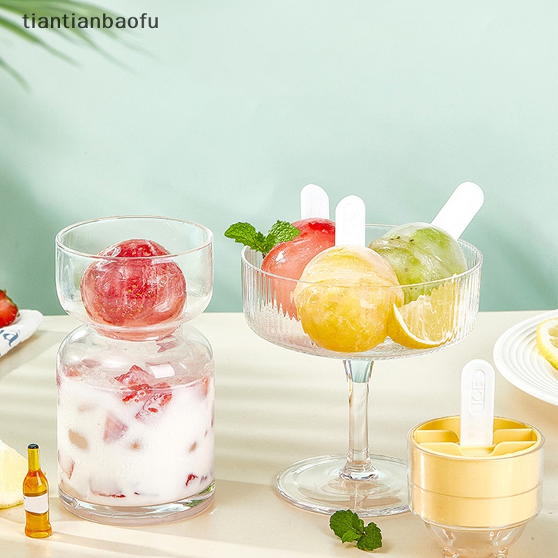 [tiantianbaofu] Cetakan Es Krim Pops Plastik Ice Cream Ball Maker Popsicles Molds Alat Dapur Butik