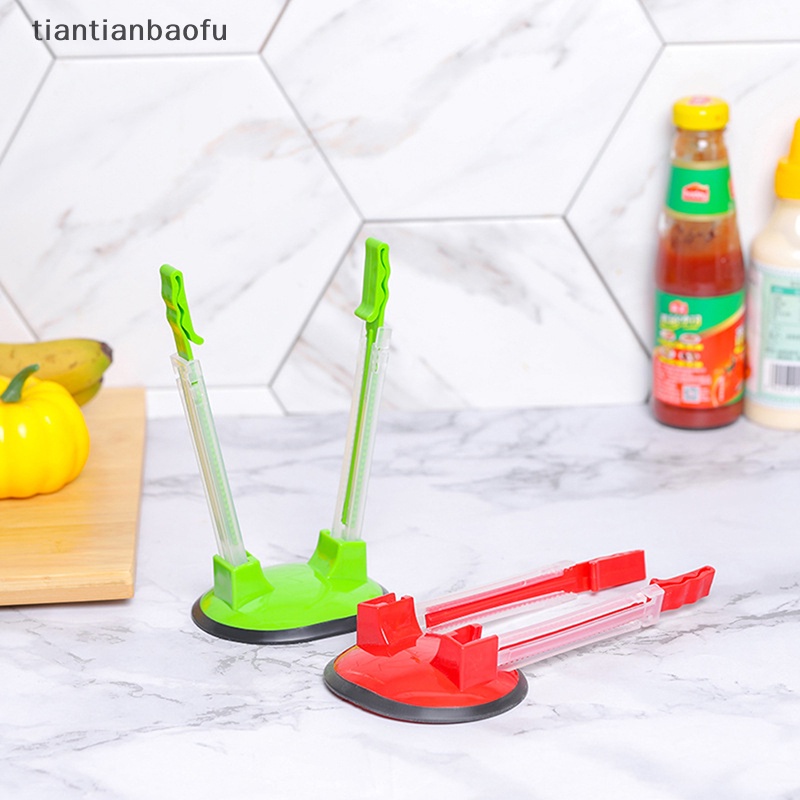 [tiantianbaofu] Adjustable Non Slip Ziplock Storage Bag Holder Bag Clip Hands-Free Plastik Tangan Baggy Rack Sandwichs Bag Shelves Dapur Gadget Butik