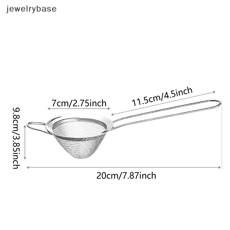 [jewelrybase] Saringan Kerucut Stainless Steel Jaring Halus Cocktail Bar Strainer Cone Strainer Butik