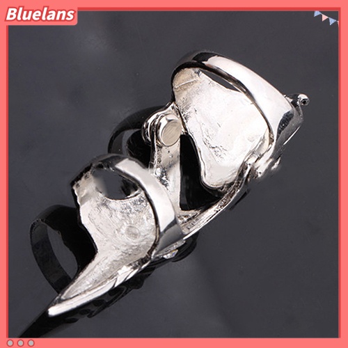 [BLS] Fashion Pria Gothic Punk 2steps Skull Joint Knight Finger Cincin Baja Titanium