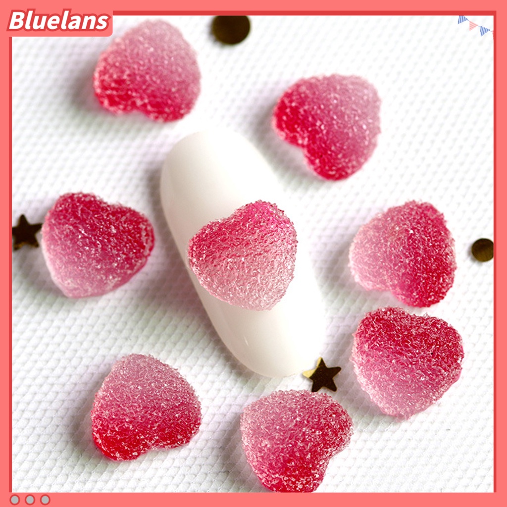 [BLM] 10pcs Dekorasi Kuku Hati Indah DIY Perhiasan Nail Art Clay Lembut Fondant Bintang Untuk Wanita