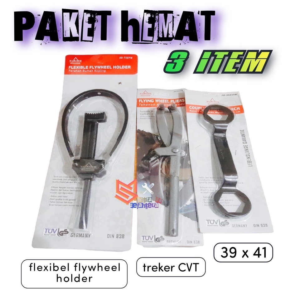 NEW PAKET !!Treker Cvt BELT +Tracker Cvt + KUNCI 39x41 by YUKIDO Original kunci tahanan kupling kopling matic japan tecnology