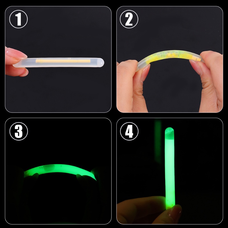 2pcs set Stik Glow Pelampung Pancing Malam Transparan Multifungsi/ Batang Penanda Bercahaya Neon Portabel Universal