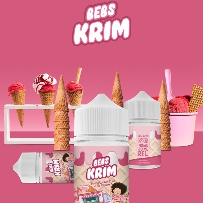 LIQUID BEBS KRIM BERRY WAFFLE CONE ICE CREAM 60ML BY TORUS ORIGINAL