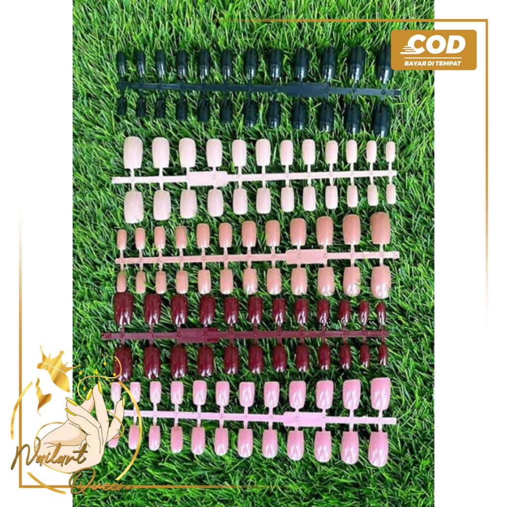 Kuku palsu French 24pcs By Faeyzashop_  Belum Termasuk Lem