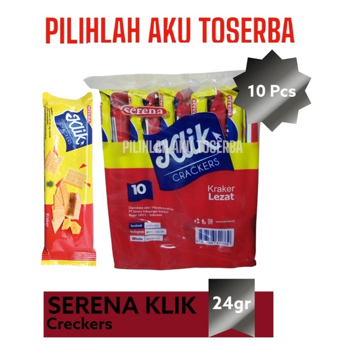 Biskuit Serena KLIK CRACKERS 24 gr - ( HARGA 1 PACK )