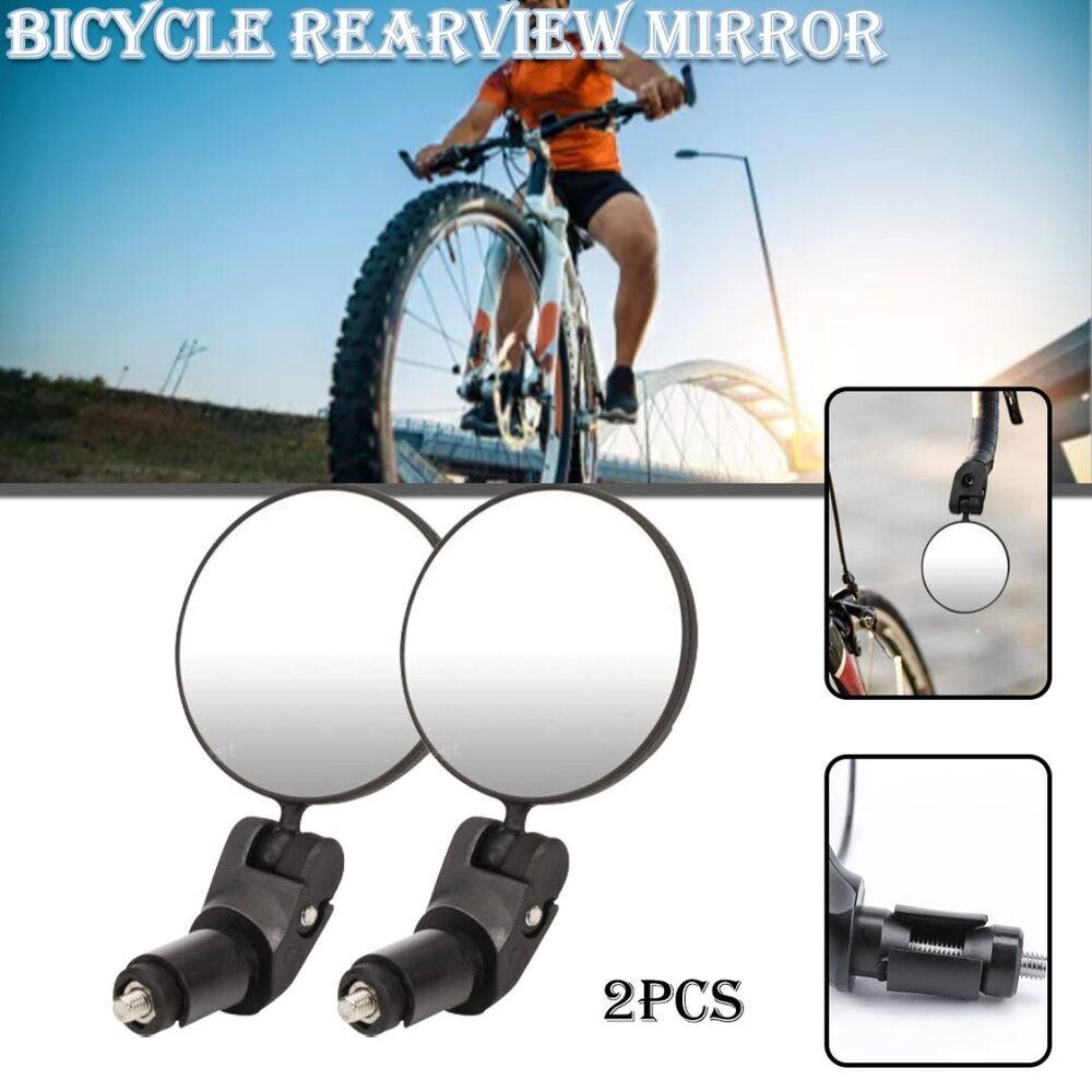 R-FLOWER Kaca Spion Sepeda Jalan Raya Kendaraan Permukaan Cembung Rod End Mirror Foldable Reflector