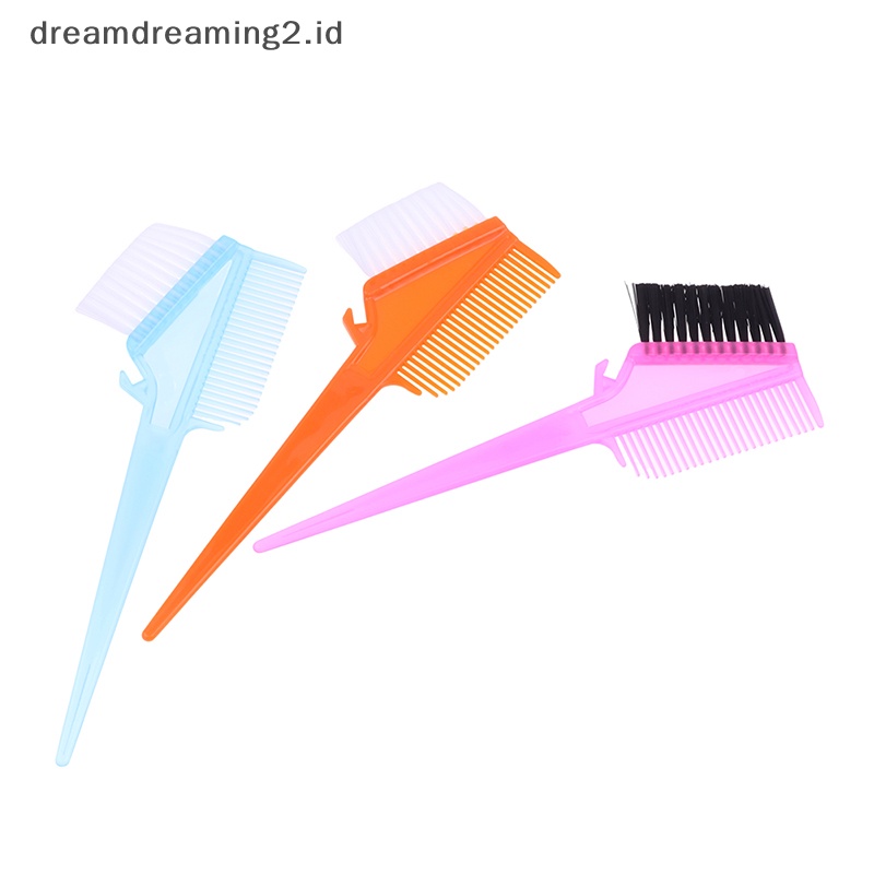 (drea) Pro Alat Salon Sikat Pewarna Pewarna Rambut Plastik Sisir Barber Salon Tint Hairdressing Styling Tools Sisir Warna Rambut Dengan Sikat //