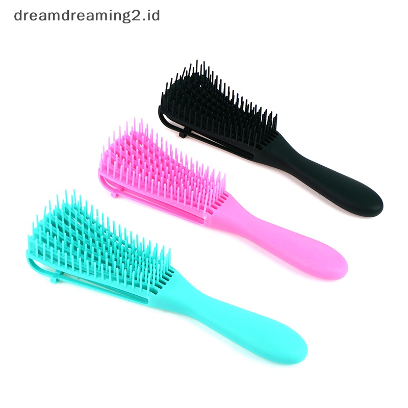 (drea) 1pc Sisir Rambut Sikat Rambut Detangling Brush Salon Pijat Aneka Alat Rambut Keriting //