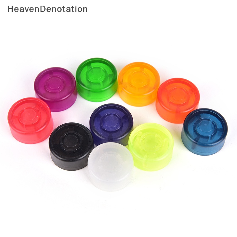[HeavenDenotation] 10pcs Footswitch Topper Bumper Bahan Plastik Warna Acak Untuk Pedal Efek Gitar HDV