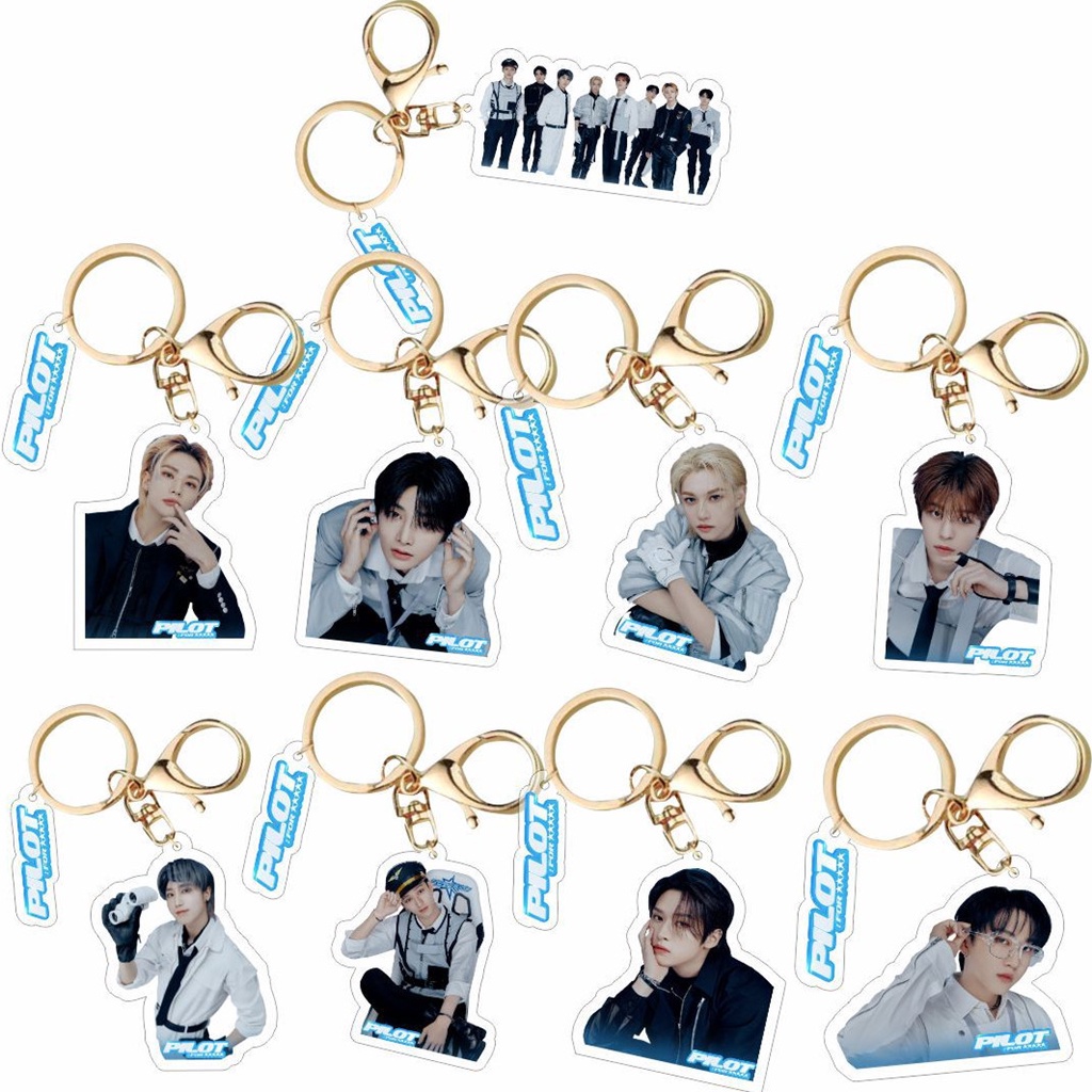 1pc Album STRAY KIDS 2023gantungan Kunci Akrilik Bintang 5 PILOT Key Ring Gantung