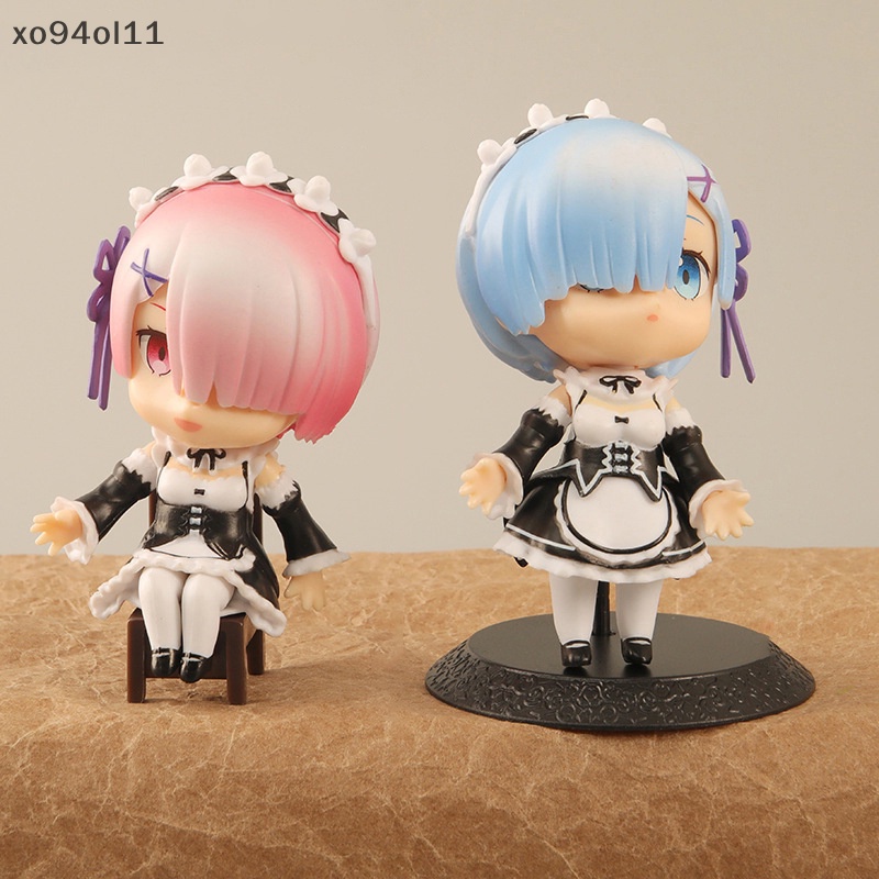 Xo 6Pcs Kehidupan Di Dunia Yang Berbeda Dari Zero Model Patung Anime Rem Apron Maid Dress Up Figure Patung Mainan Boneka Ornamen Desktop OL