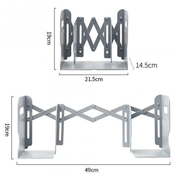 36 Retractable Desk Book Holder with Pen Holder - Rak Buku di Meja Anda