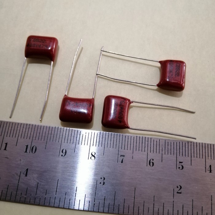 10 Buah 10Pcs Milar 473J 400V 400V473J 47nf 400 Volt 473 473K CBB22 Kapasitor CBB