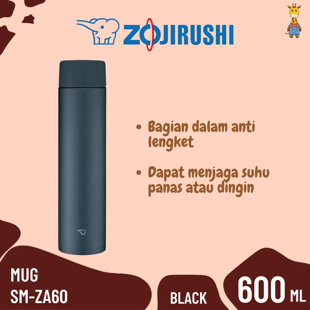 Zojirushi SM-ZA60 Vacuum Mug Botol Minum Tumbler - 600ml