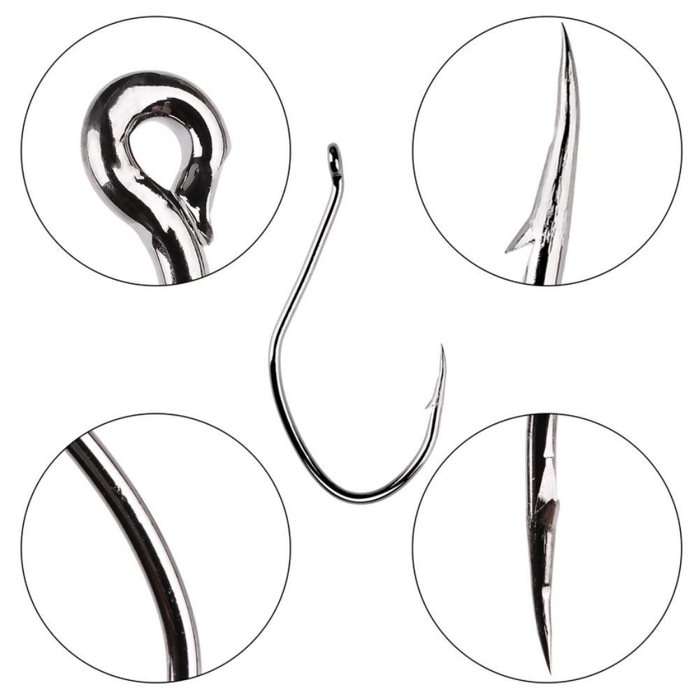 Lanfy Fishhook Ikan Gurame Dengan Lubang Baja Karbon Ikan Lele Kait Pesca Umpan Hidup Mustad Hooks Fishihook Set Jig Fishhook Japan Hook Barbed Fishhook