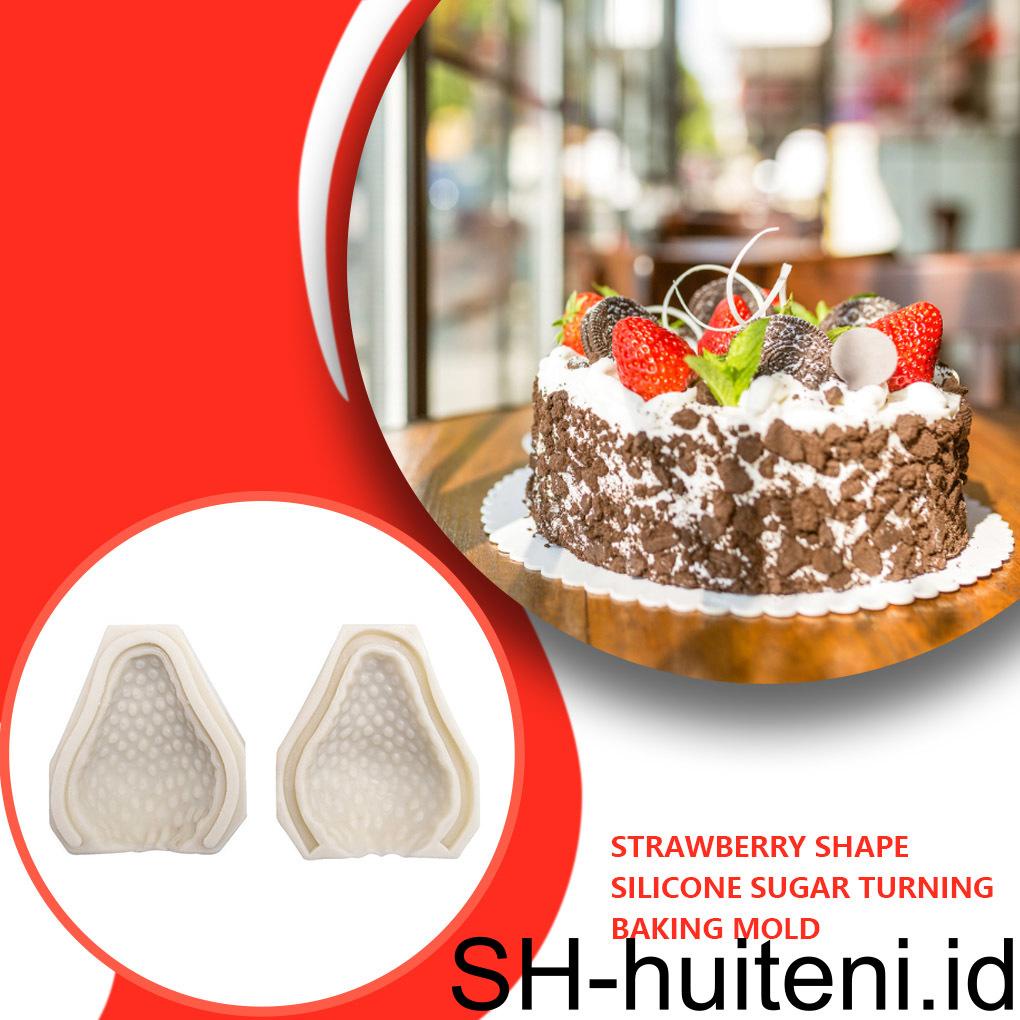 Cetakan Dekorasi Kue Strawberry Cetakan Silikon Cookie Bakeware Hias Cetakan Kue Rumah Dapur Restoran