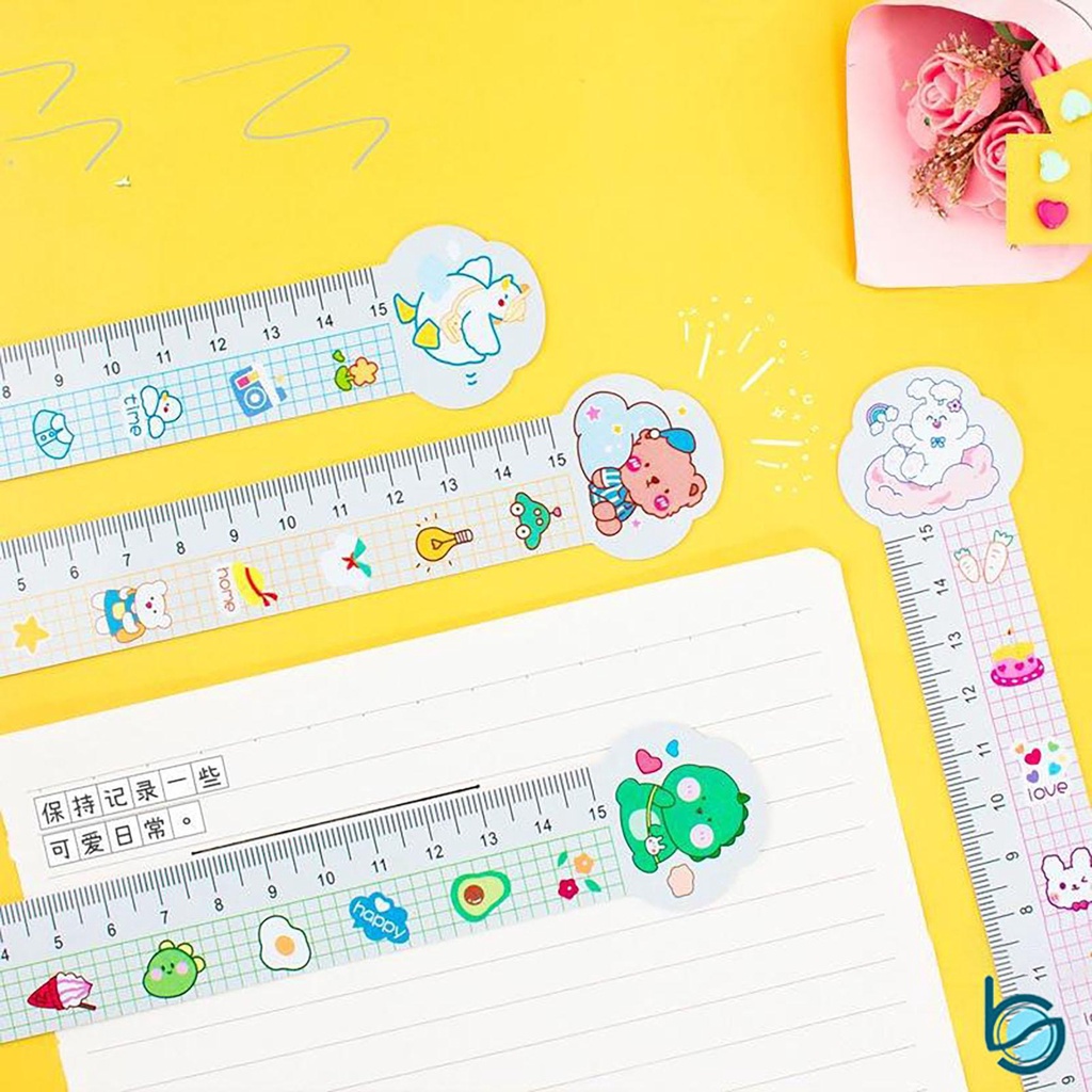 

Penggaris Lucu/Cute Ruler Motif Kartun Dinosaurus Beruang 15CM PVC - Best Stationary