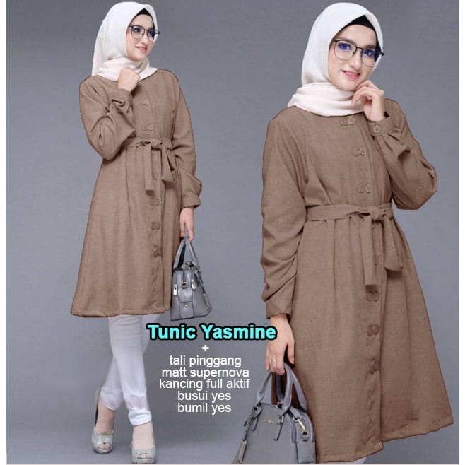 PIK - Tunik Yasmine XL/ Tunik Muslim Wanita/ Fashion Muslim