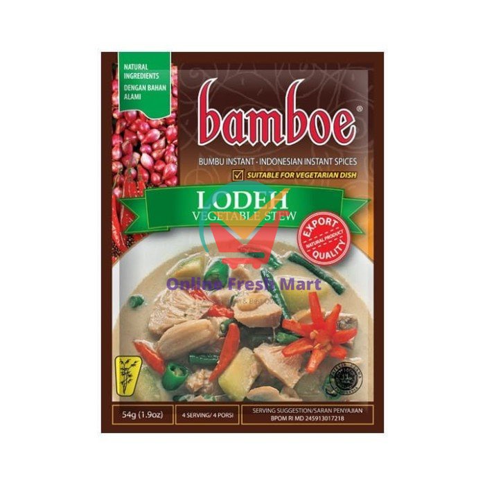

Bamboe Bumbu Lodeh 54gr - Online Fresh Mart Denpasar