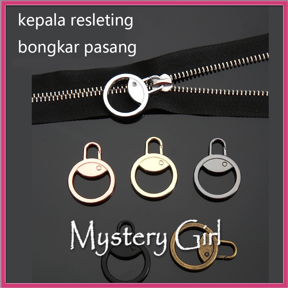 10pcs Buah Penarik Ritsleting Tab Tarik Yang Kepala Resleting Universal Aksesoris adjustable bisa dicopot pasang untuk Tas, Sepatu, Baju, Jaket, dll