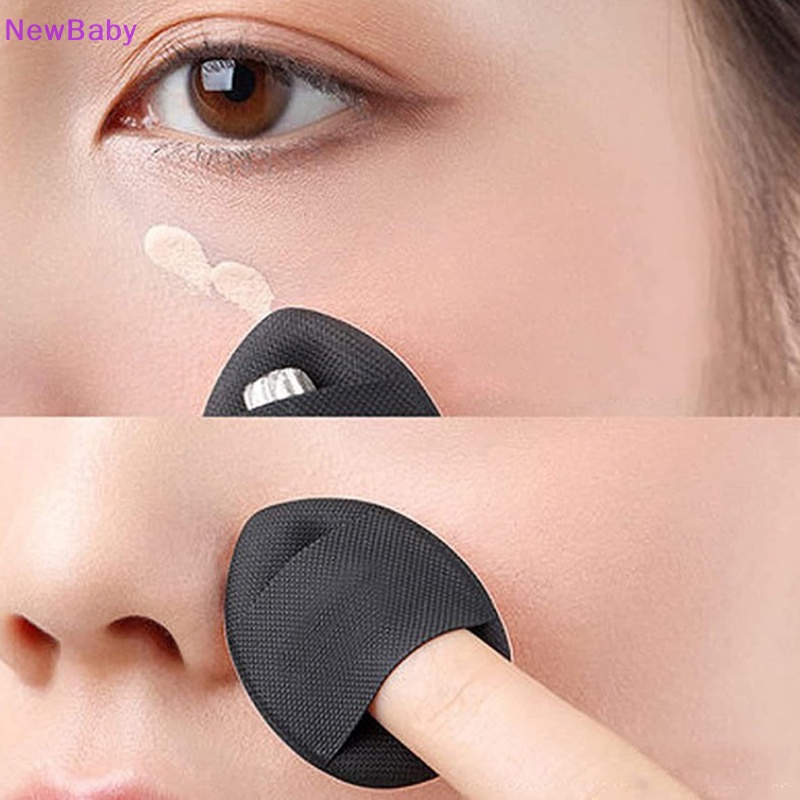 Newbaby 10Pcs Ukuran Mini Finger Puff Set Makeup Sponge Concealer Puff Alat Makeup ID