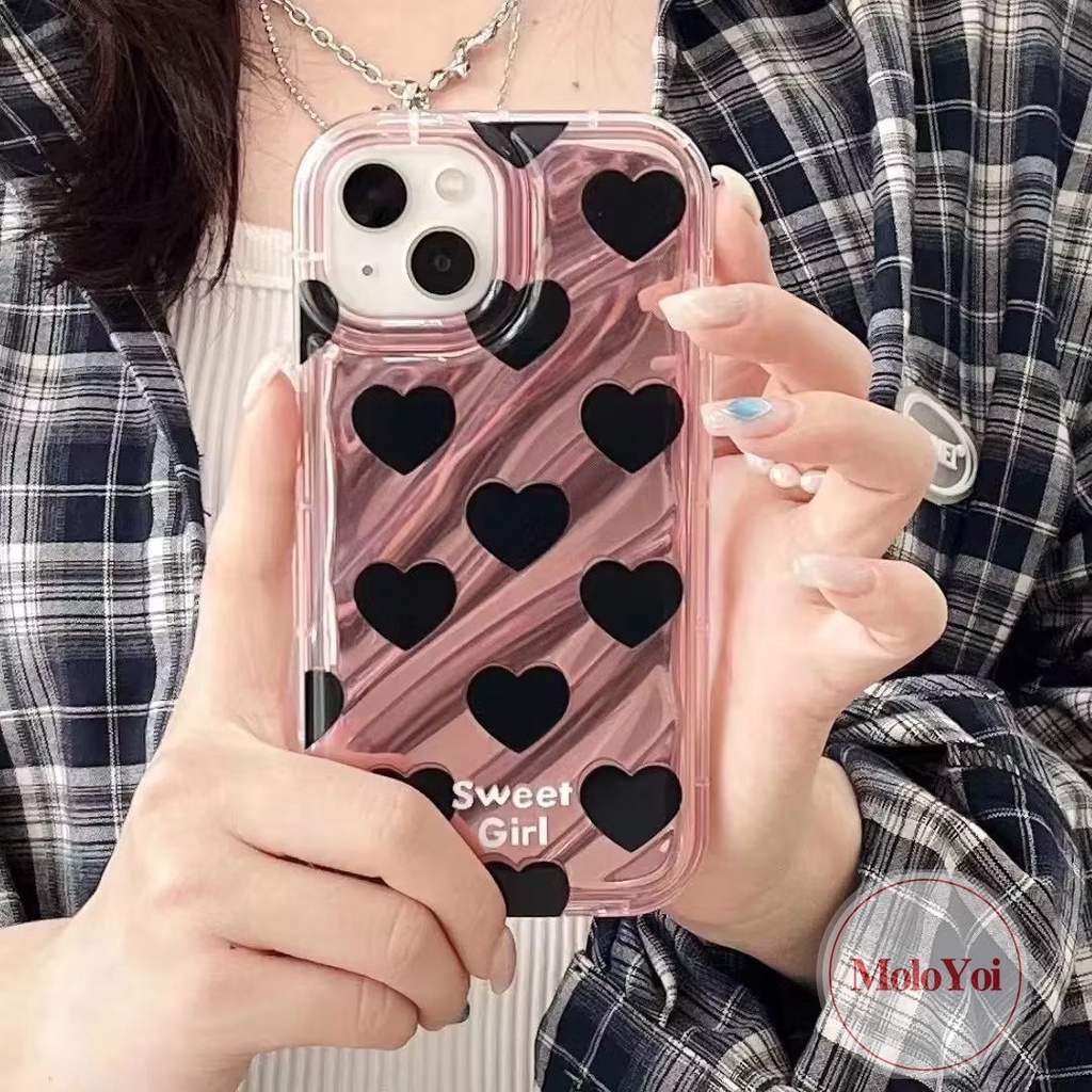 IPHONE Casing Pohon Kelapa Fantasi Korgasi Stereo Kreatif 3D Kompatibel Untuk Iphone7 8 6S 6plus11 14 13 12 Pro MAX 7Plus XR XS X MAX SE 2020love Heart Stars Kartu Laser Soft Cover