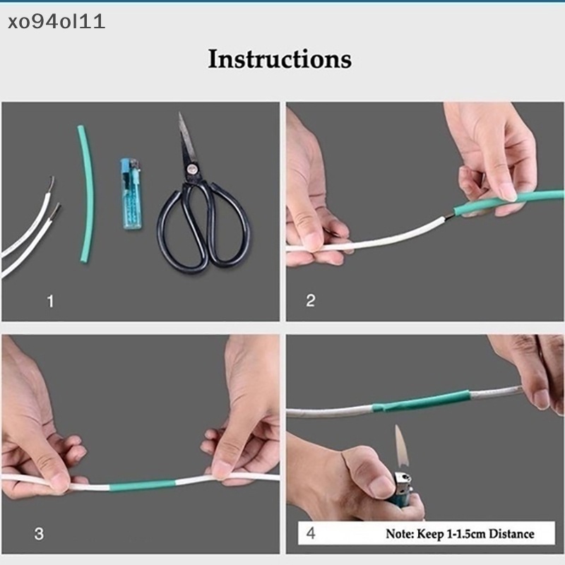 Xo Ditingkatkan 164/328 /656 /984Pcs Heat Shrink Tubing Isolasi Shrinkable Tube OL