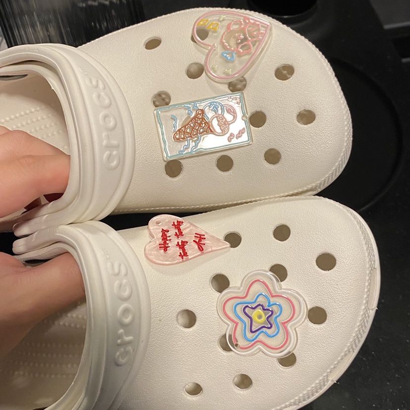 &lt;Sweet Flower&gt; clog jibbitz set Stiker crocs Lucu DIY Aksesoris Untuk Sepatu Anda