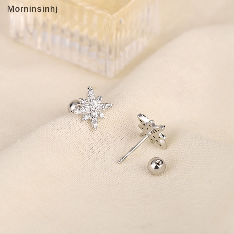 Mornin 1pasang Ins Sederhana Bintang Anting Telinga Tulang Kuku Untuk Wanita Tulang Rawan Anting Spiral Stud Earring Tubuh Perhiasan Hadiah id