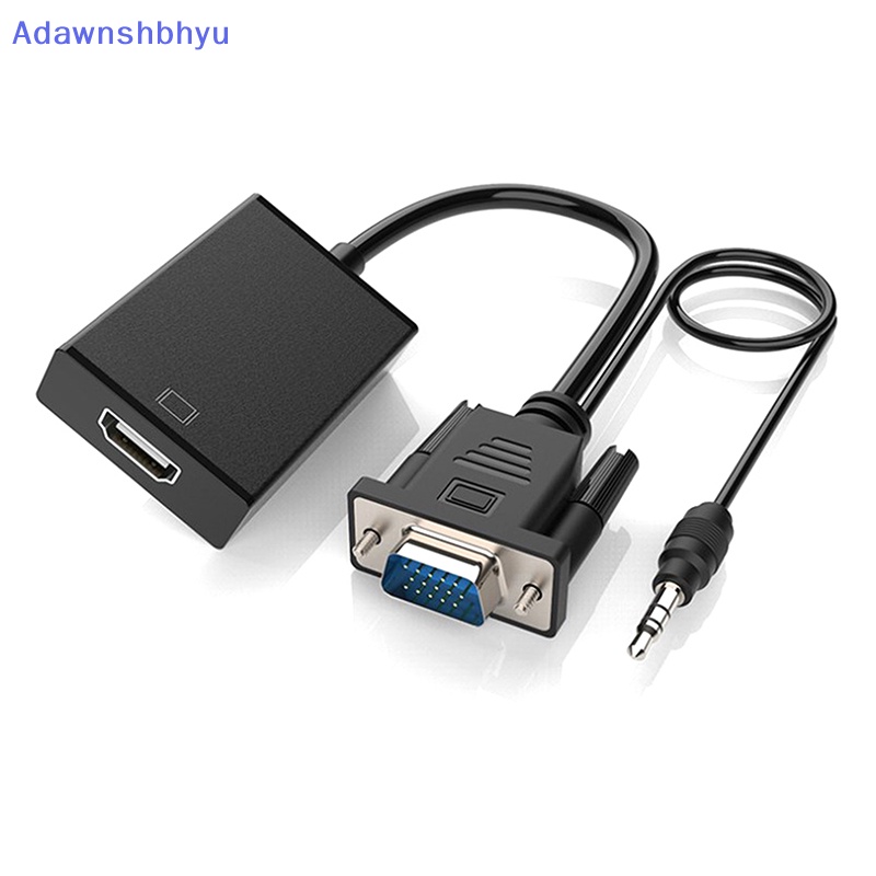 Adhyu Full HD 1080P VGA to HDMI-compatible Converter Adapter Kabel Dengan Output Audio VGA HD Adapter Untuk PC laptop Ke HDTV Proyektor ID