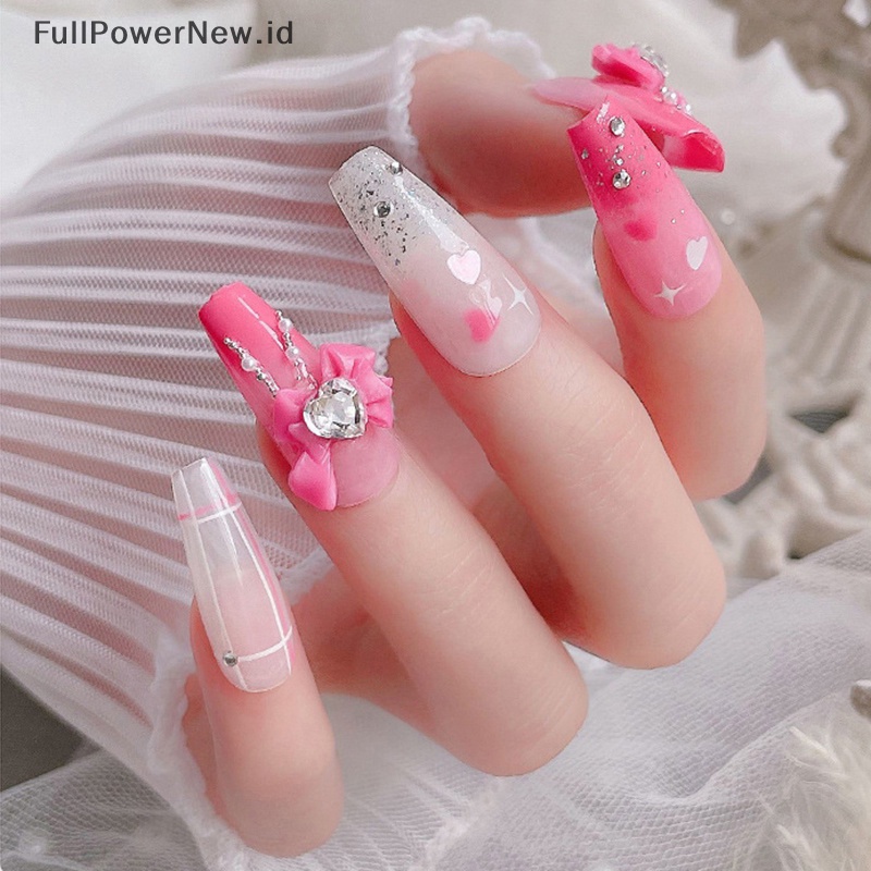 Power Glitter 3D Rhinestones Shiny Stones Dekorasi Nail Art Aksesoris Kristal Kuku ID