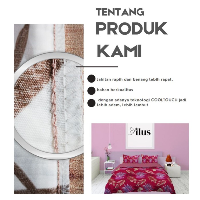 Sprei set motif elegan 90x200/100x200/120x200/160x200/180200/200x200