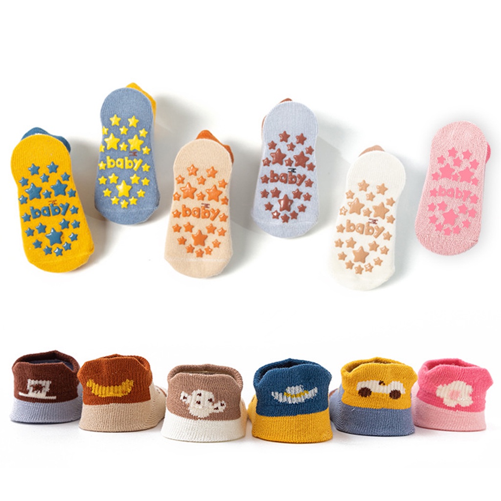 MurmerOfficial Kaos Kaki Anak Bayi Balita Animal Sock Anti Slip Unisex 0 3 tahun KK075