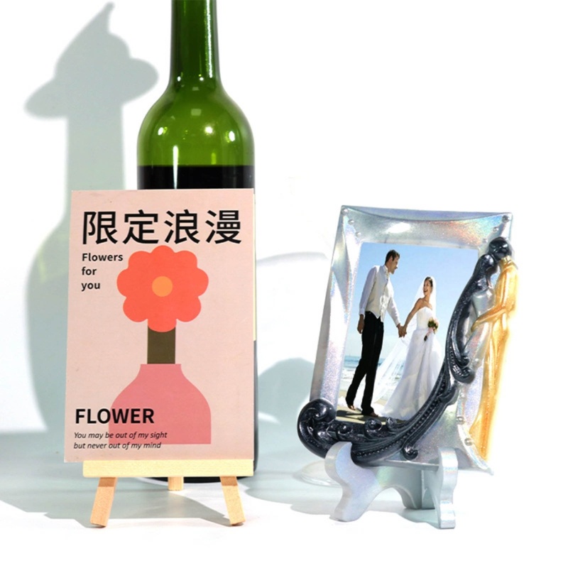 Siy Rectangle Photo Frame Mold Holder Casting Cetakan Meja Penyimpanan Stand Mold Epoxy Resin Gambar Bingkai Display Stand Mo