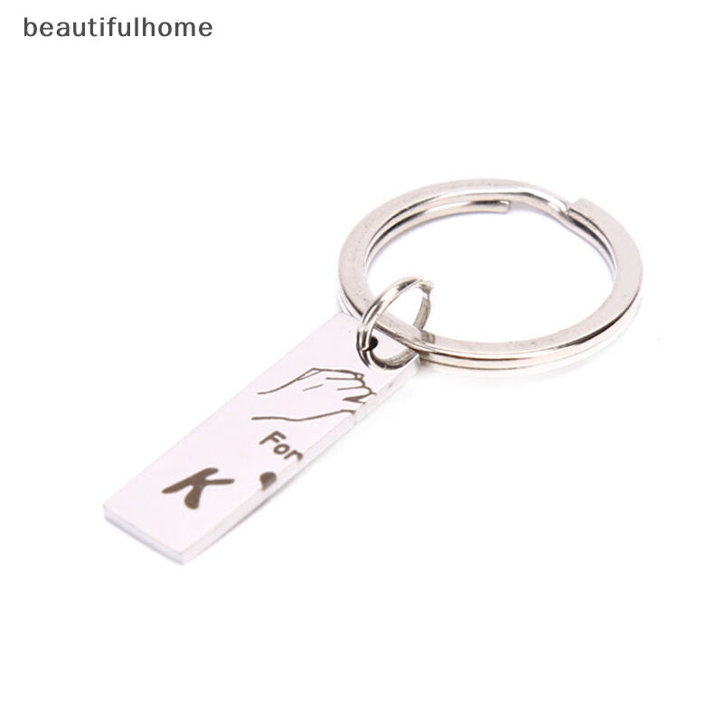 {beautifulhome} 2pcs /set Grafir King Queen Forever Love Keyring Gantungan Kunci Hadiah Untuk Pasangan.