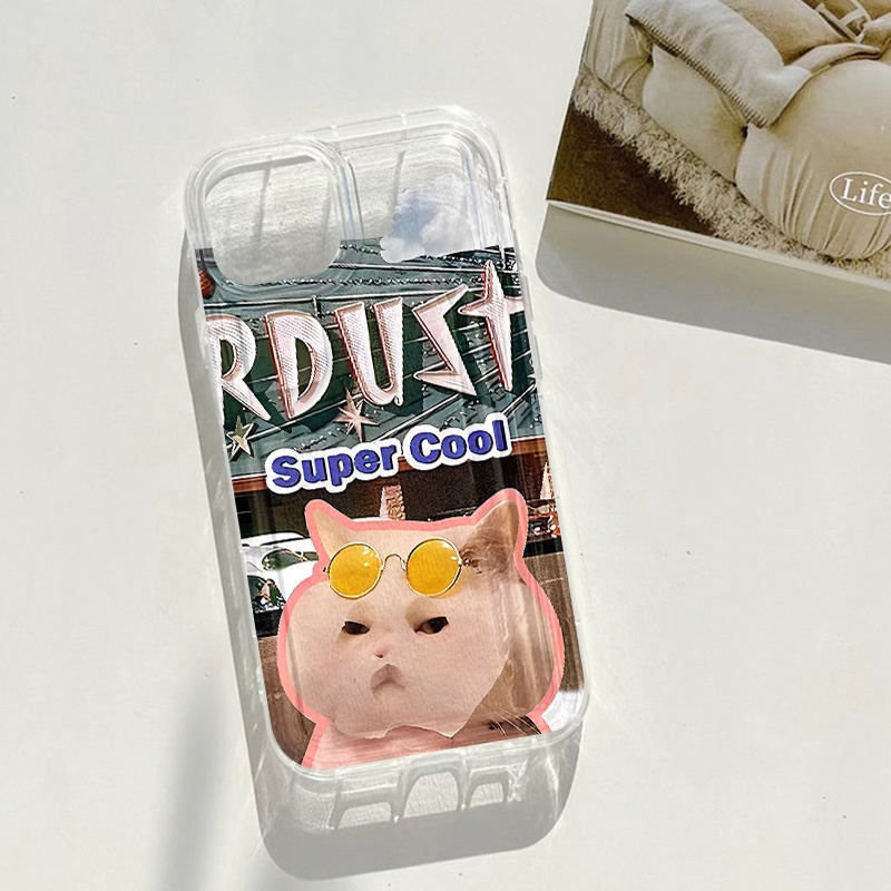 IPHONE Fun Mask Dog Cat Phone Case Kompatibel Untuk Iphone7Plus8Plus6Plus11 14 13 12 Pro MAX XR X XS MAX SE Airbag Shockproof Cover