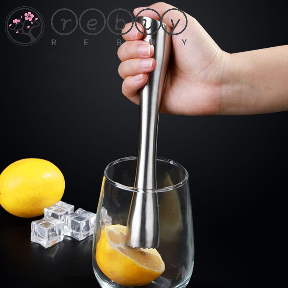 Rebuy Mojito Muddler Bar Bartender Old Fashioned Stainless Steel Masher Stirrer Alat