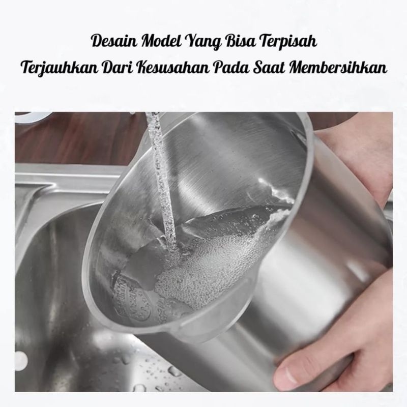 JT - Chopper Blender Daging Bumbu Sayuran Penggiling Meat Blender Elektrik Stainless 2L