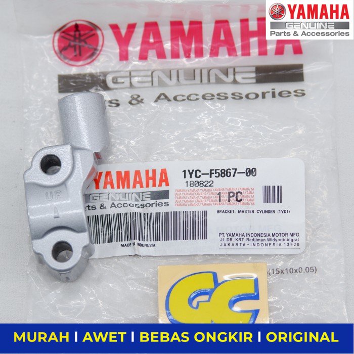 Dudukan Spion Warna Silver Yamaha Fino Ori - Sparepart Sperpart Spare Part Motor Onderdil Suku Cadan