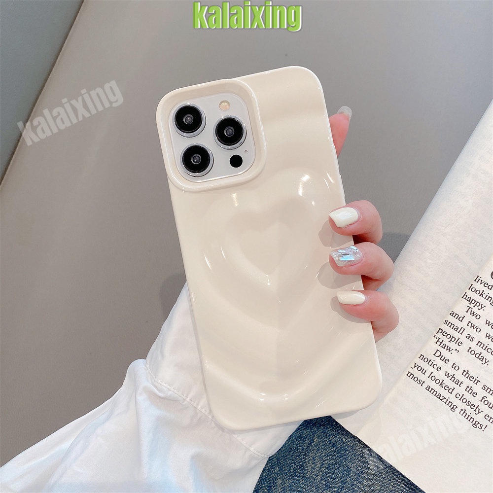 Casing Motif Tiga Dimensi love Soft Shinny Case Untuk iPhone 14 Pro Max13 Pro 12 12Pro 11 Pro Max Casing Penutup Belakang