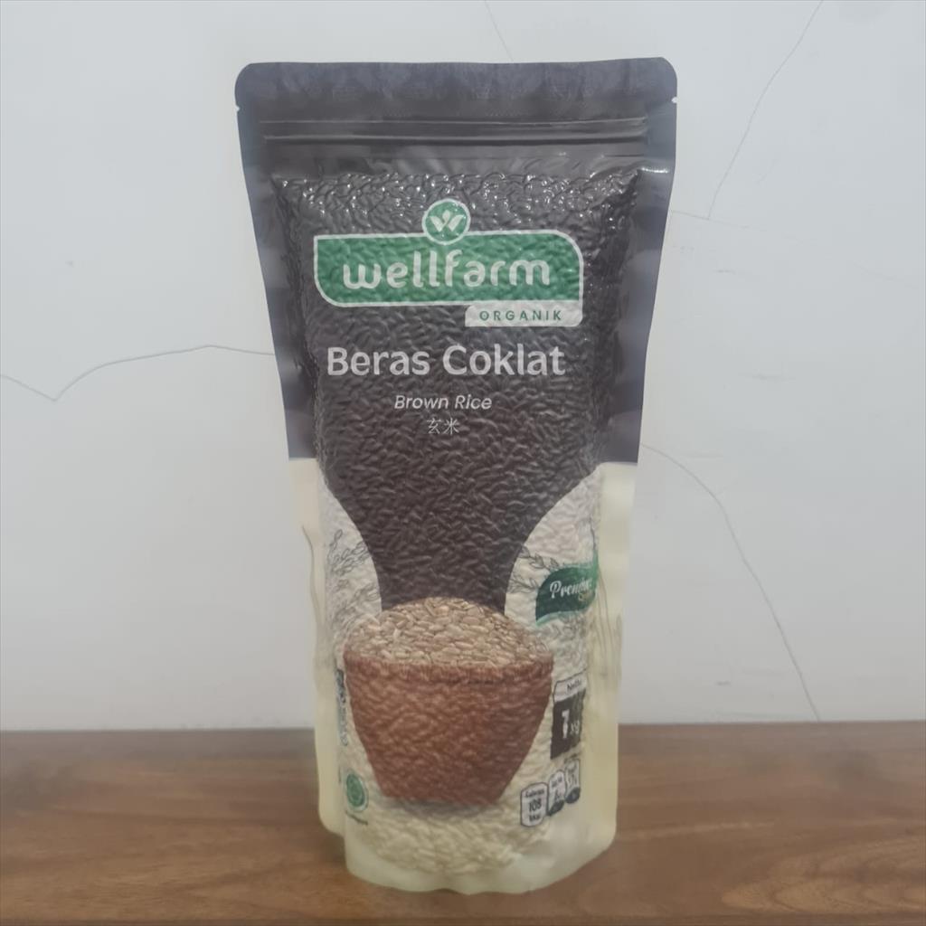 

Beras Cokelat Organik 1kg - Organic Brown Rice Wellfarm