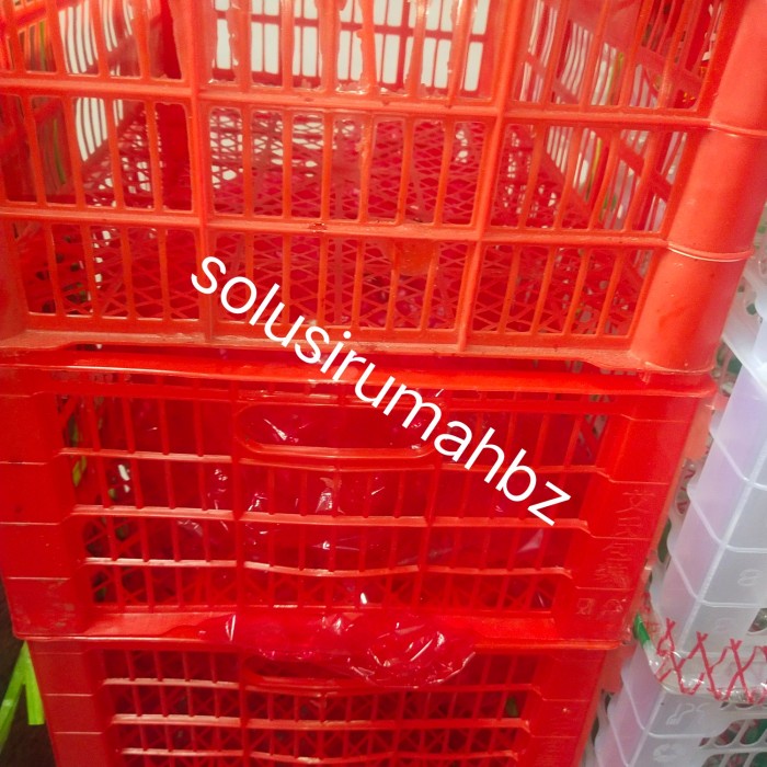 keranjang lubang plastik bekas tanpa tutup +- 41 x 28 x 15 cm plastic