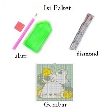 Diamond Painting 5D Kit Mainan DIY Anak Lukisan Diamond ST0054