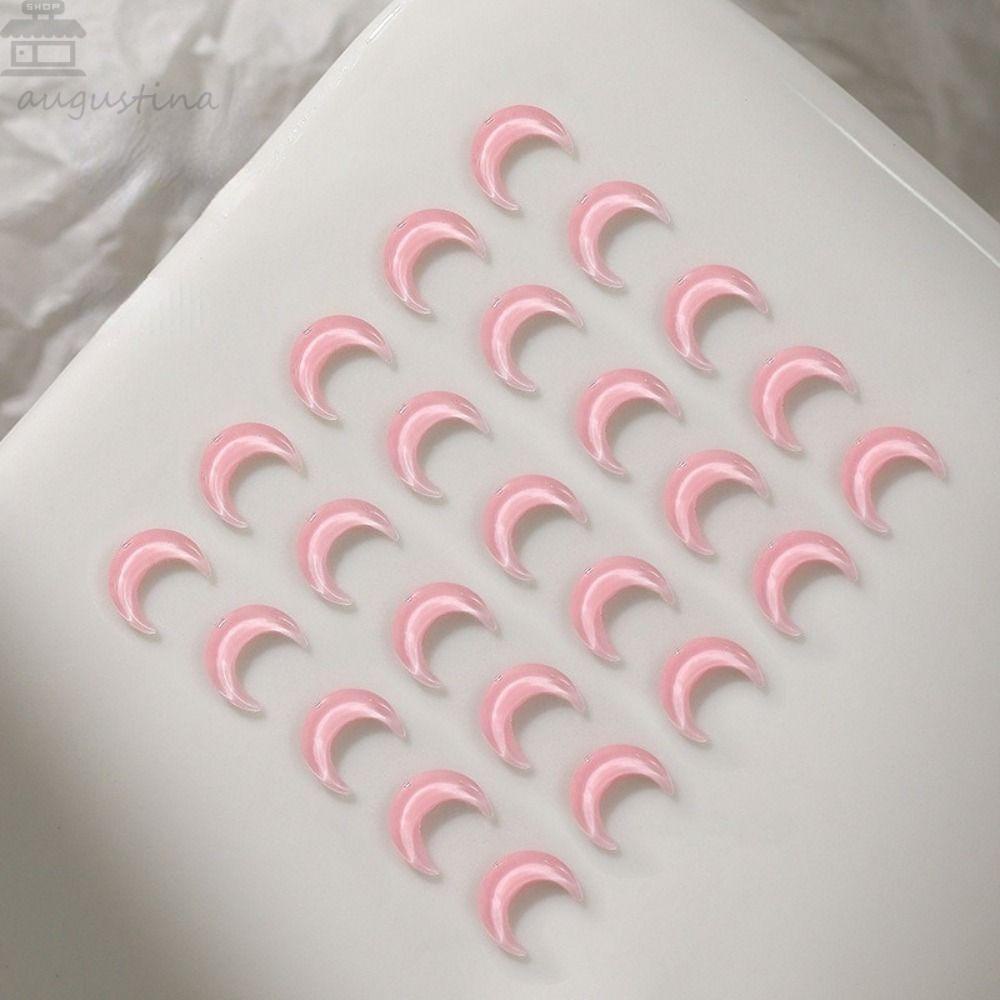 Pesona Kuku Bulan Es Agustinina 50 Pcs Salon Kuku Korea Bentuk Sabit Berlian Imitasi Kristal Dekorasi Kuku