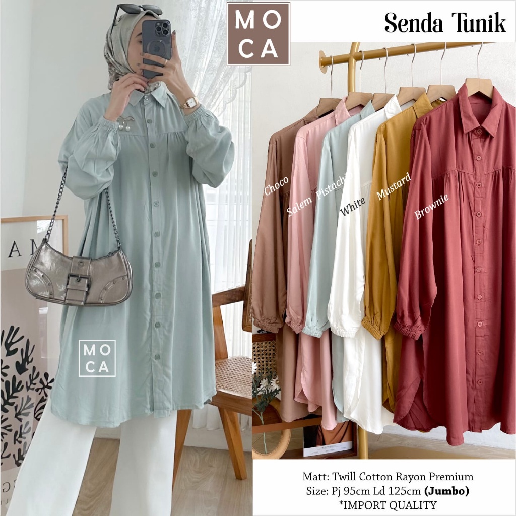 Senda Tunik ORI MOCA | Ld125 Twill Cotton Rayon Premium