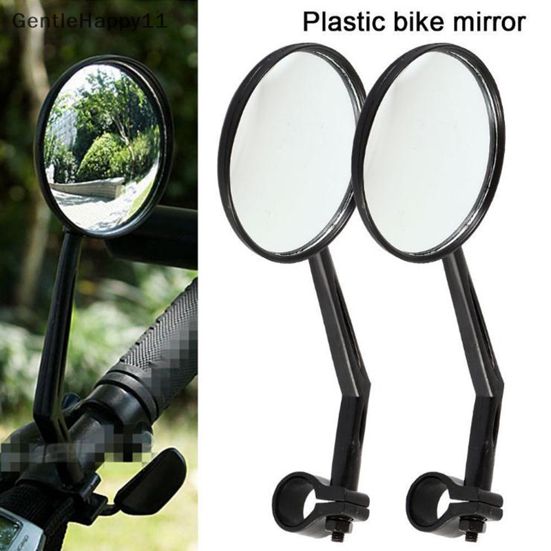 Gentlehappy 1pasang Cycling Riding Bicycle Bike Reflektor Kaca Spion Rotasi 360id